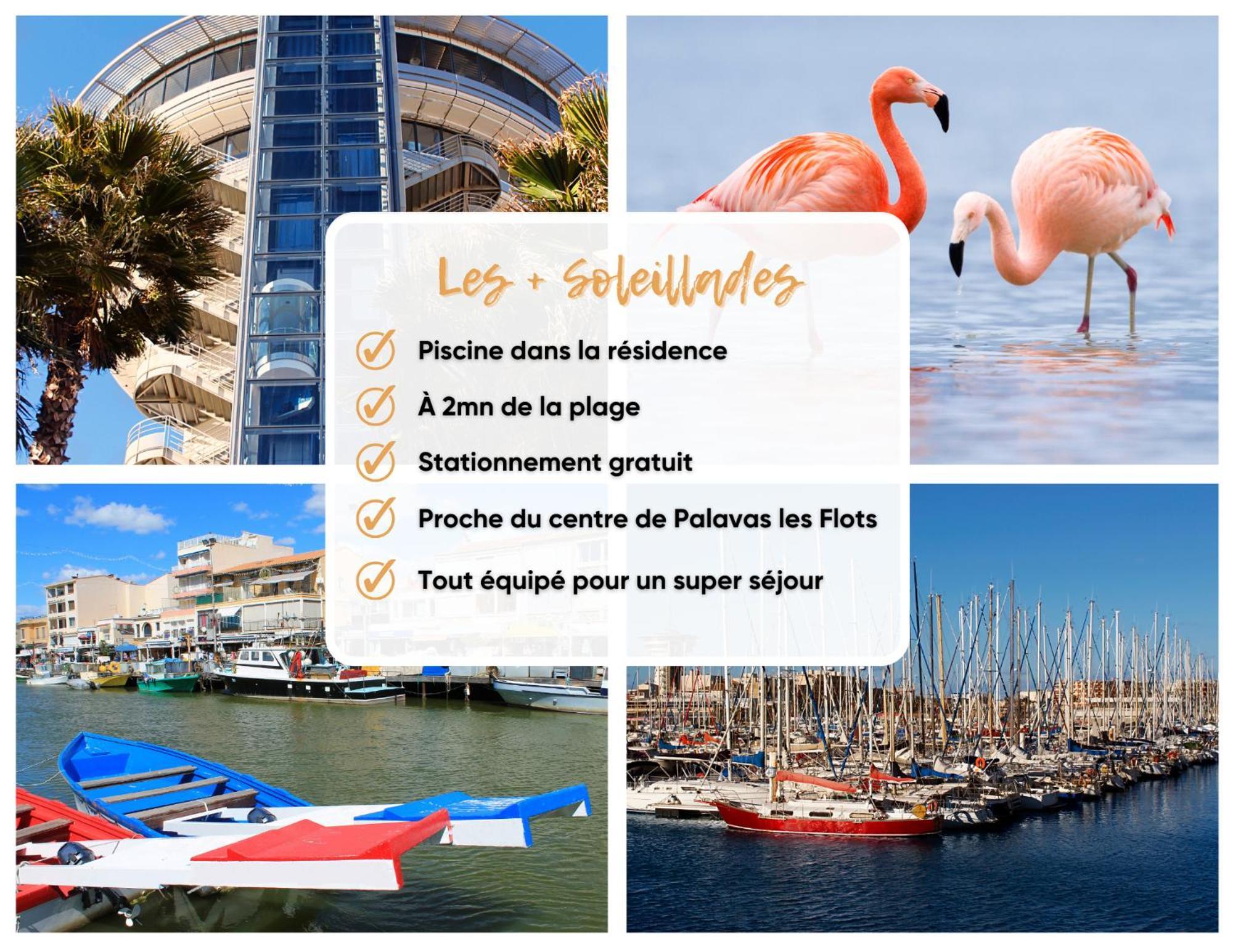 Les Soleillades - Plage, Piscine, Parking! Palavas-les-Flots Zewnętrze zdjęcie